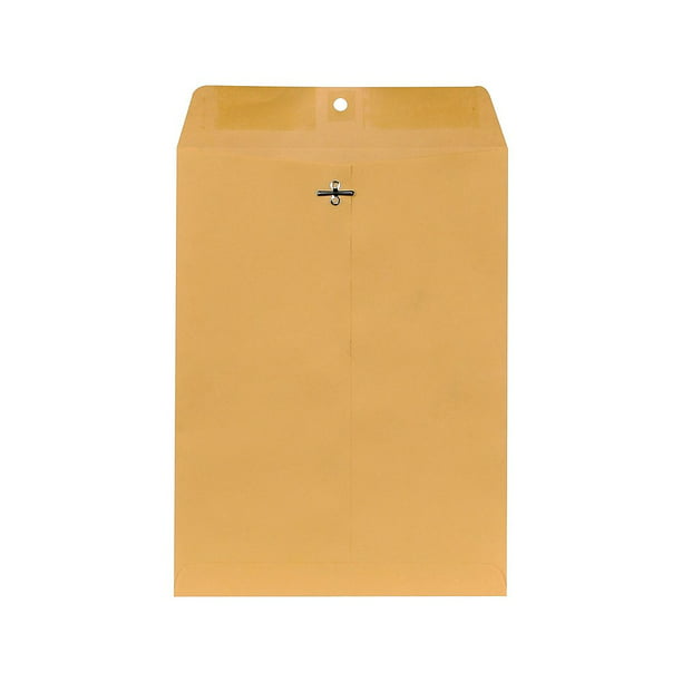 W/Dispenser Carton 250/CT 9"x12" Kraft Clasp Envelopes Clasp Envelopes